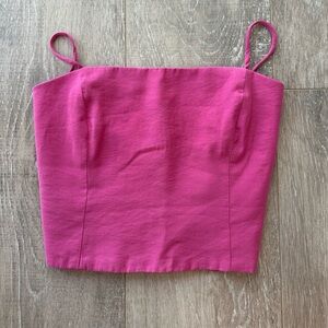 Zara Pink Open Back Camisole Top
